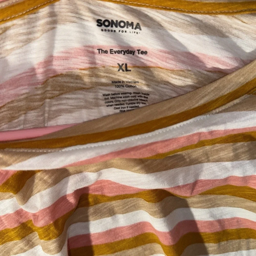 SONOMA Women Long Sleeve Pullover Cotton The Everyday Tee Shirt Extra Large - Picture 4 of 5